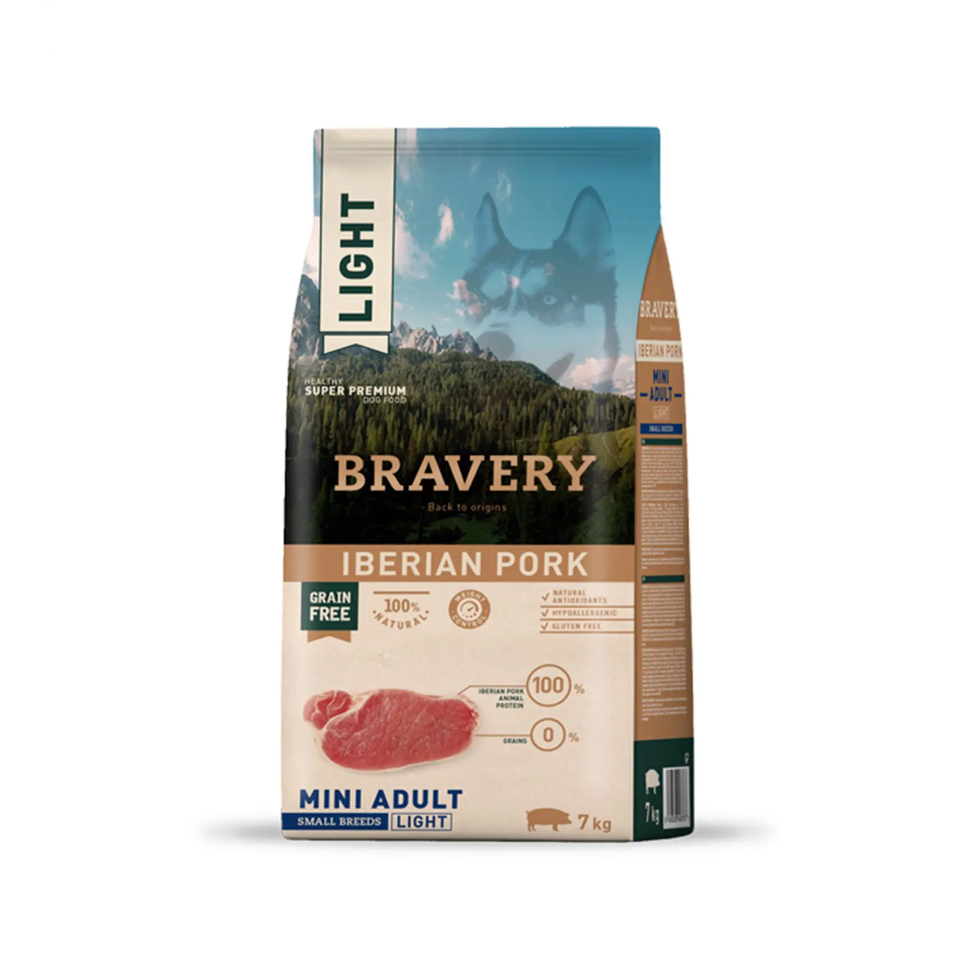 Bravery Light Iberian Pork Mini Adult Small Breed 7 Kg