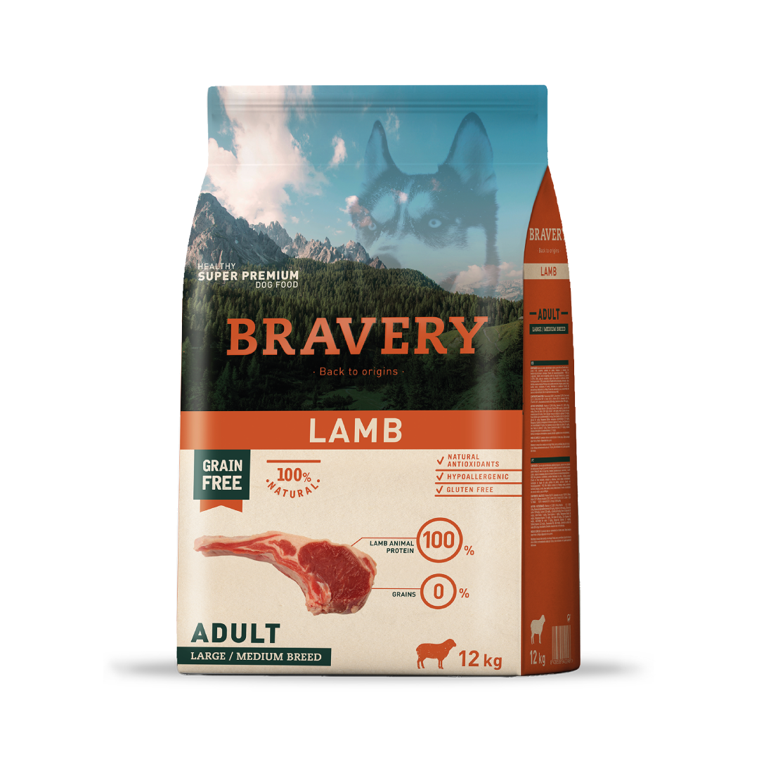 Bravery Lamb-Cordero Adult Medium Large Breeds 12 Kg