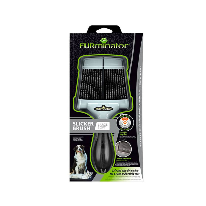Furminator Slicker Brush Large Soft Grooming