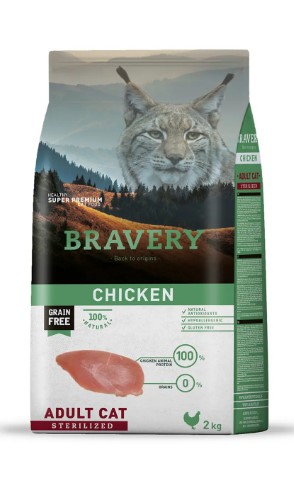 Bravery Chicken Adult Cat Sterilized 2 Kg