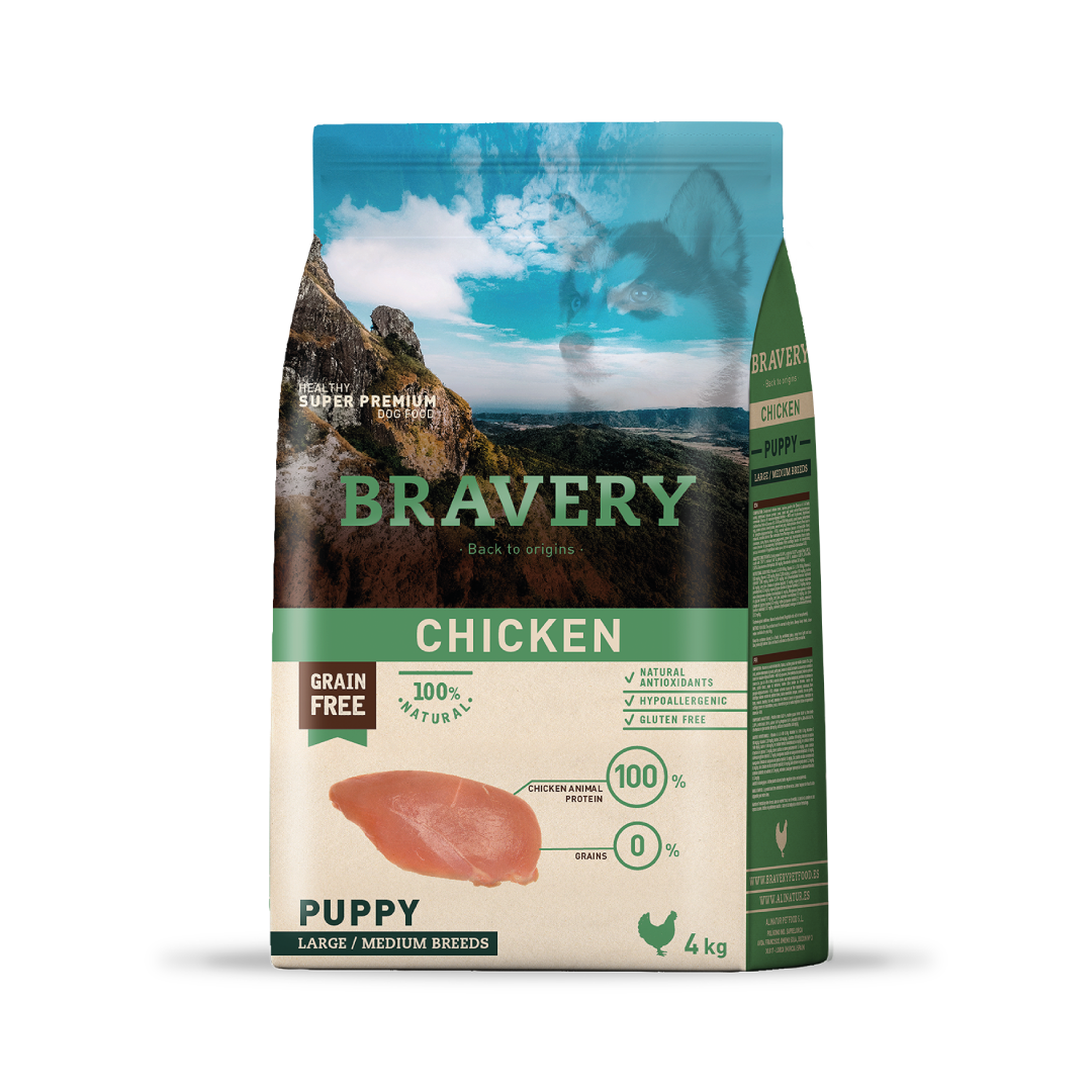 Bravery Chicken Puppy Large Medium Breed 4 Kg