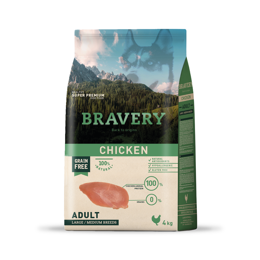 Bravery Chicken Adult Large Medium Breeds 4 Kg