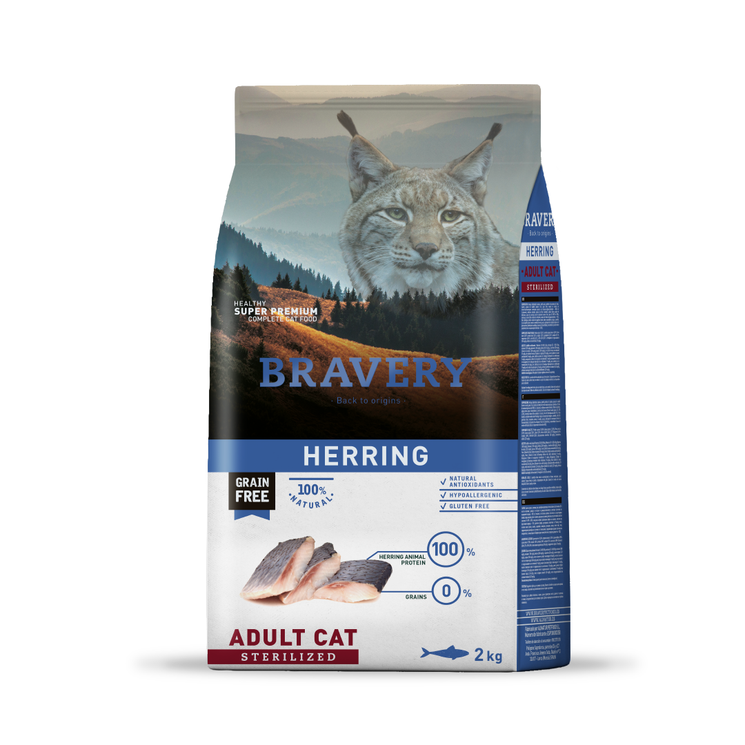 Bravery Herring Adult Cat Sterilized 2 Kg