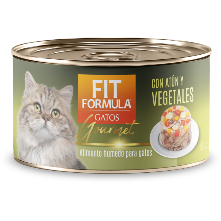 Fit Lata Gourmet Gatos Sabor Atún Y Vegetales 80 Gr