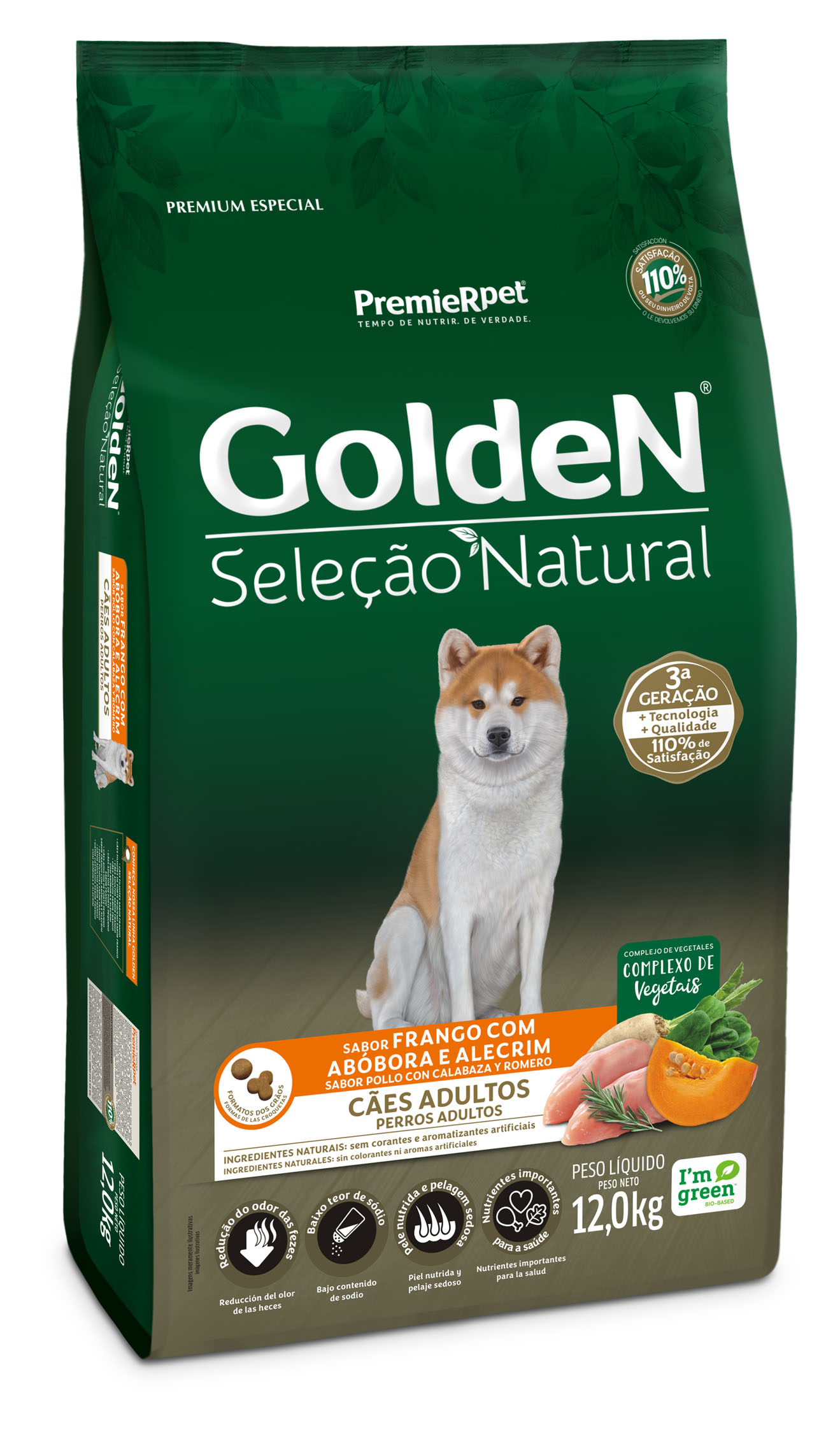 Premier Golden Select Natural Perro Adulto Calabaza 12 Kg.