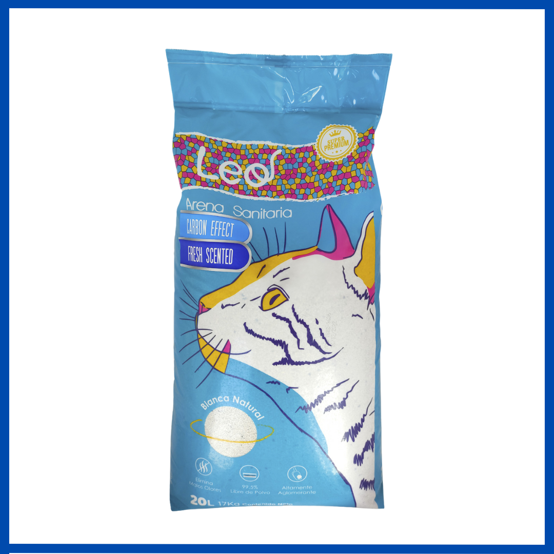 Arena Leo Blanca Con Carbon 17 Kg.