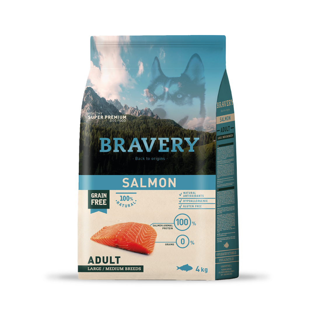 Bravery Salmon Adult Large Medium Breed 4 Kg