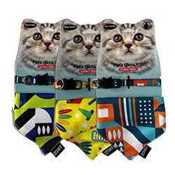Collar Anti Ahorque con Bandana Gato Xs Ref 73533