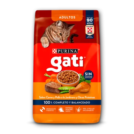 Gati Carne Y Pollo A La Jardinera 15 Kg