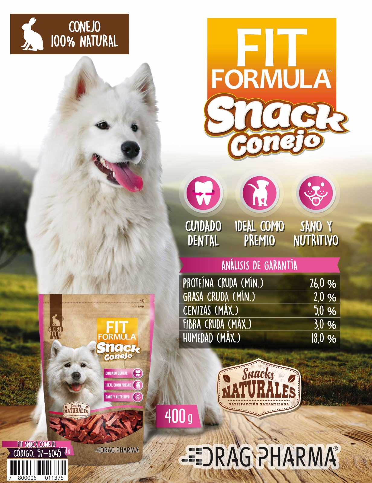 Fit Formula Snack Conejo 400 Gr