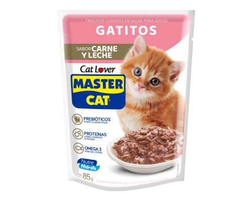 Alimento Húmedo Master Cat Gatitos Carne y leche 85 Gr