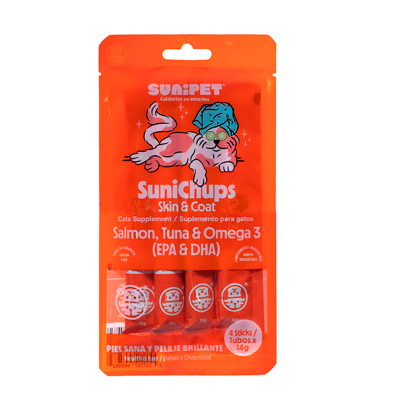 Sunichups Alim Hum Piel Gato 14 gr x 4 tubos