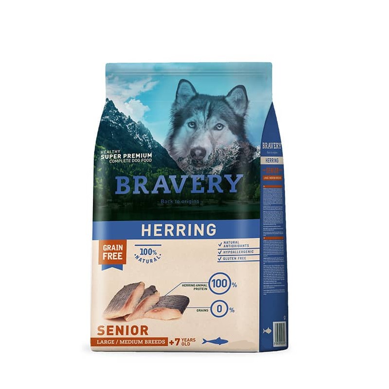 Bravery Herring Senior Large / Medium Breeds 4 Kg