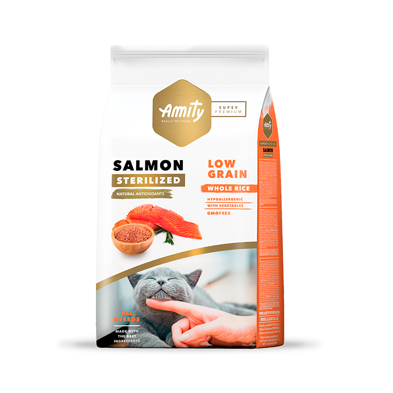 Amity Sp Low Grain Salmon Adult Cat Sterilized 7 Kg