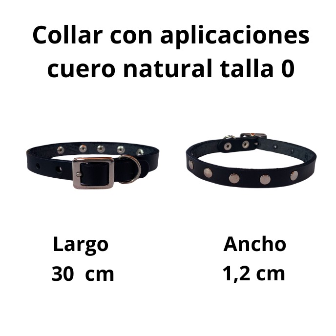 Collar de cuero con aplicaciones talla 0