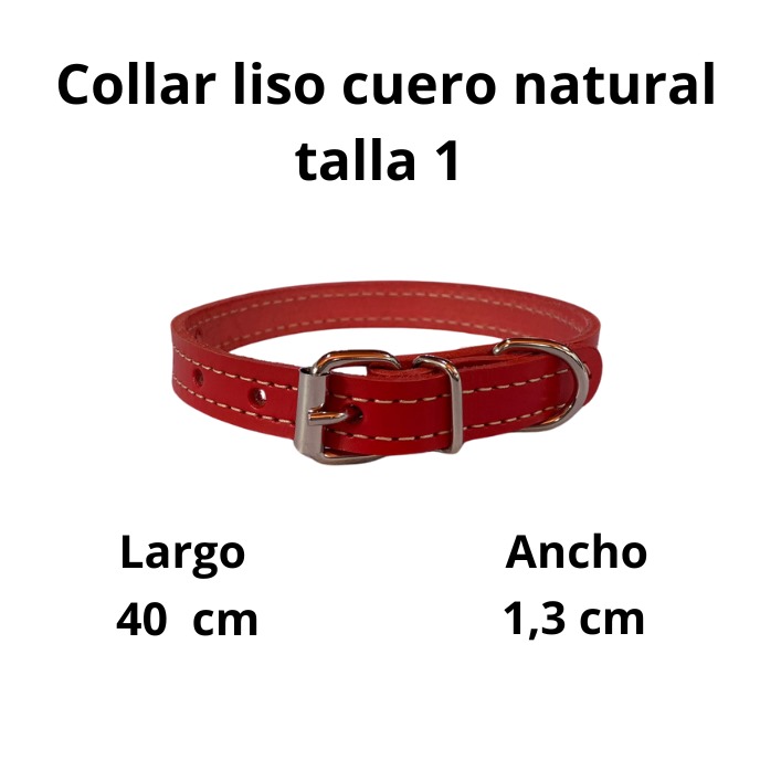 Collar de cuero liso talla 1