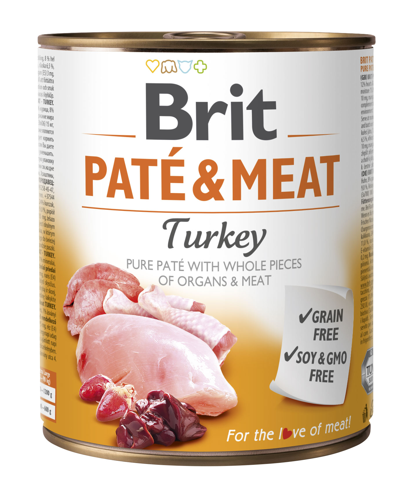 Brit Pate & Meat Turkey Canine 800 Gr