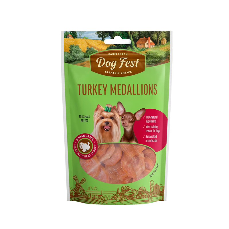 Dogfest Medallones de pavo 55 Gr