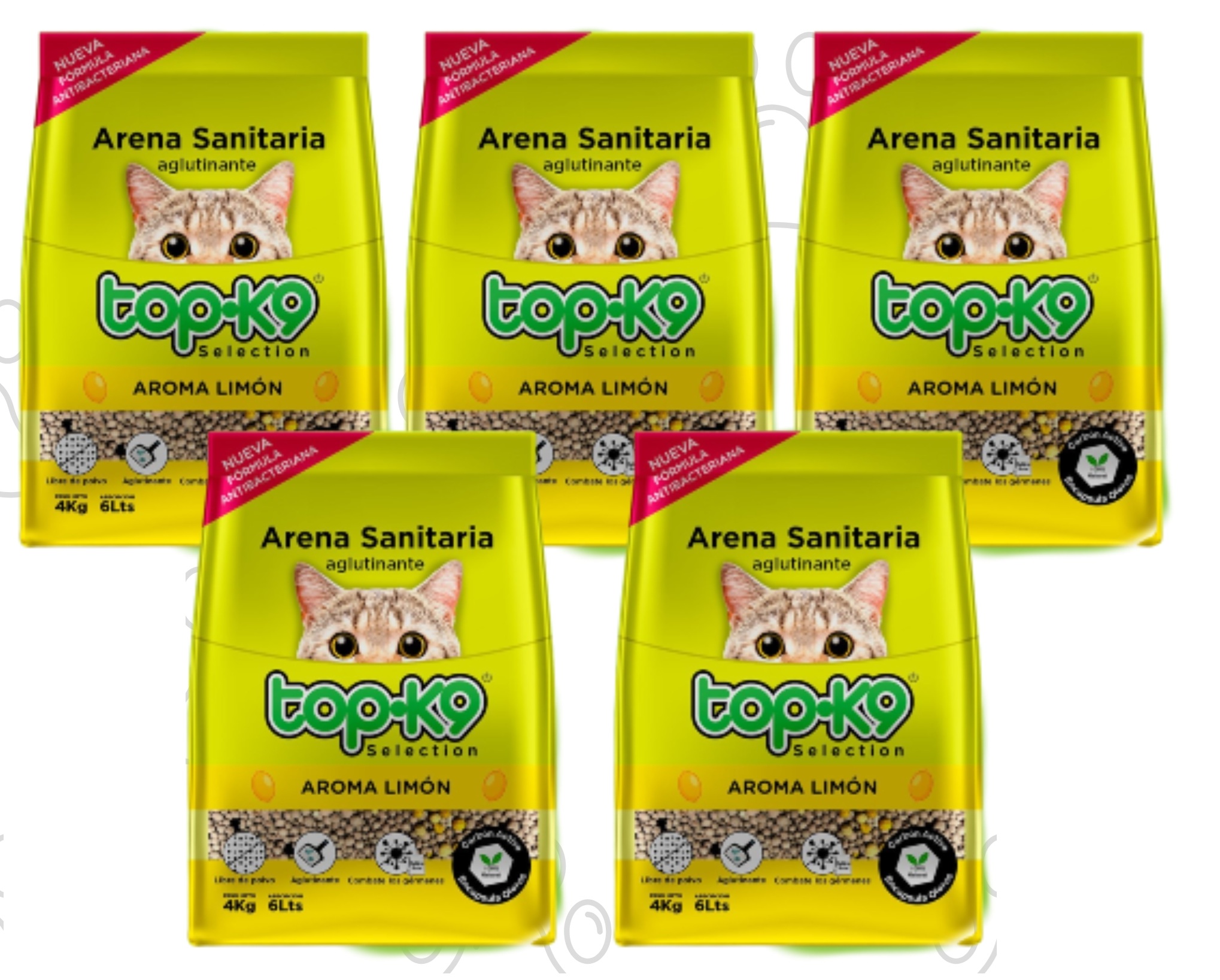 Pack Arena Aglutinante Topk9 Limon (4kgx 5u) 20 Kg