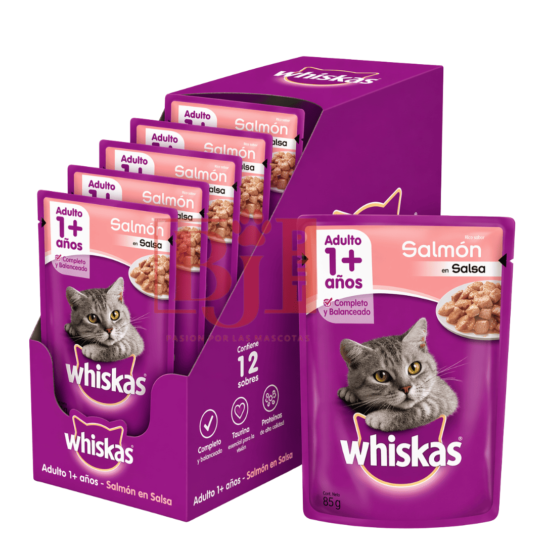 Whiskas Salmon Caja Adulto 12 U 85 Gr