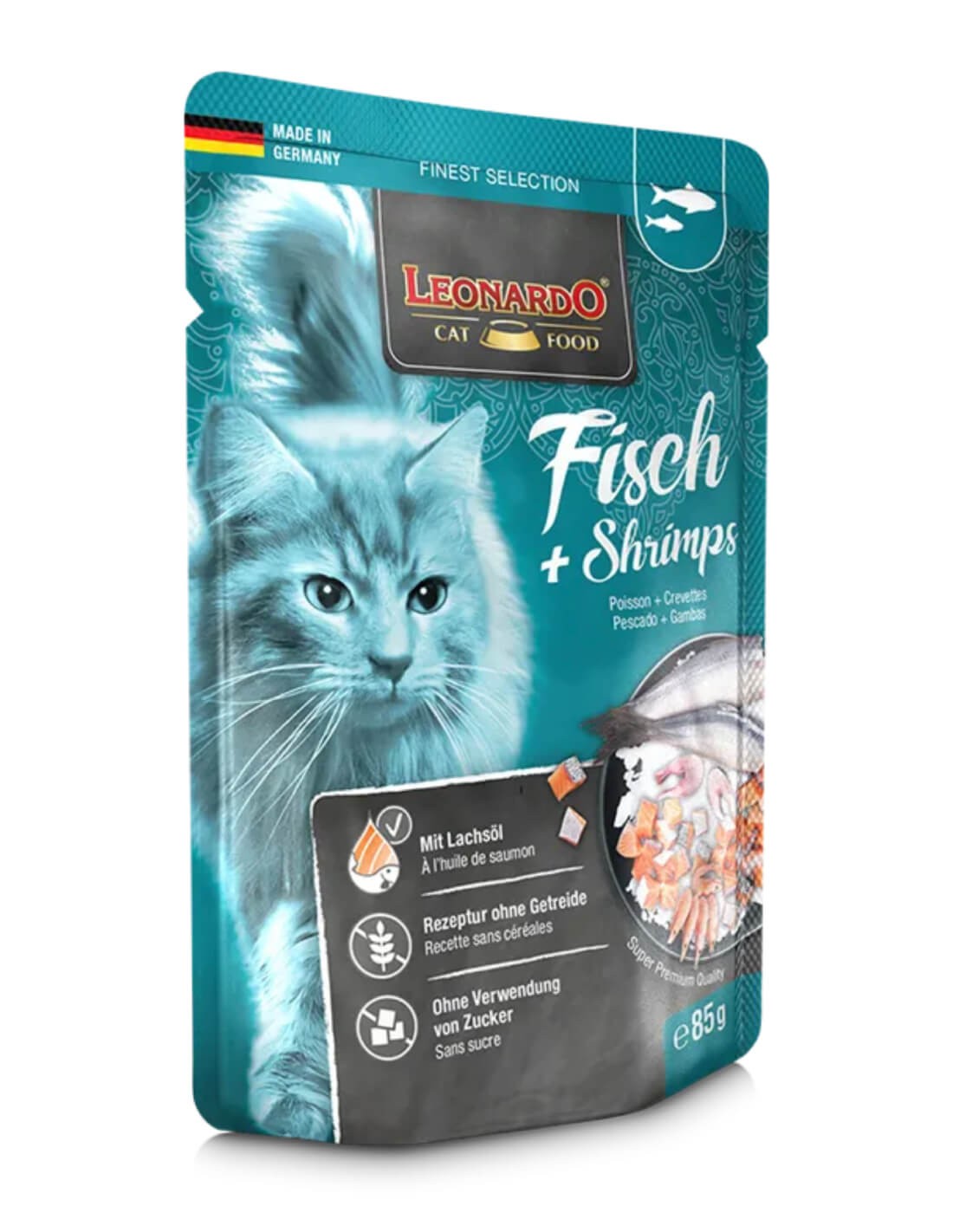 Leonardo Pescado y Camarones 85 Gr.