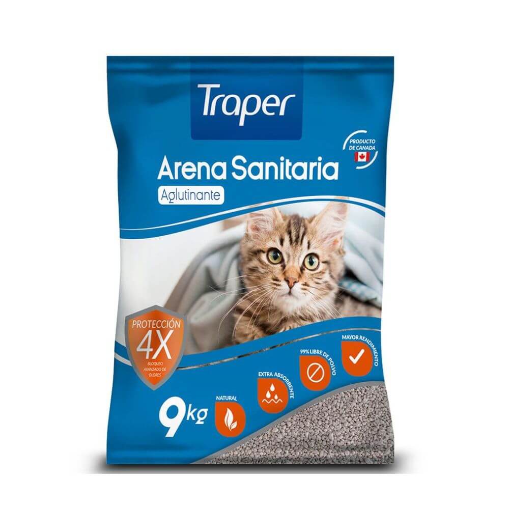 Traper Arena Sanitaria Aglutinante 9 Kg