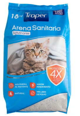 Traper Arena Sanitaria Aglutinante 18 Kg