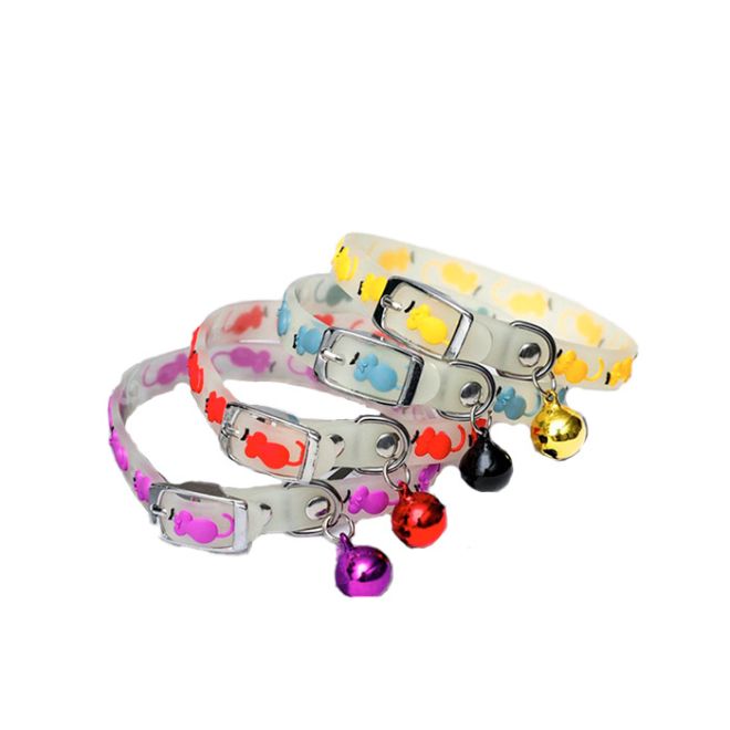 Collar Para Gato Diseño Ratones (Silicona)