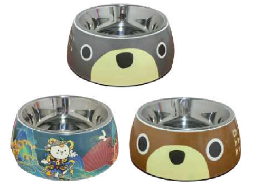 Plato Para Mascotas Acero y Melanina  700 Ml