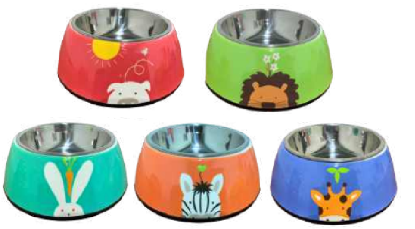 Plato Para Mascotas Acero y Melanina 150 Ml