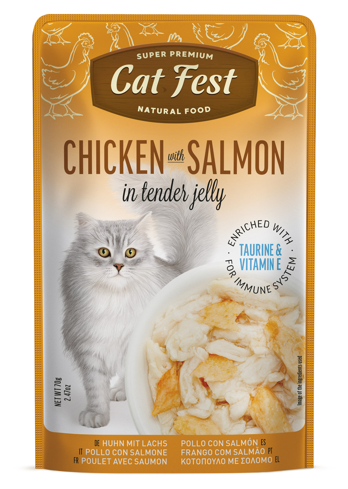 Cat Fest Pouch Chicken With Salmon 70 Gr