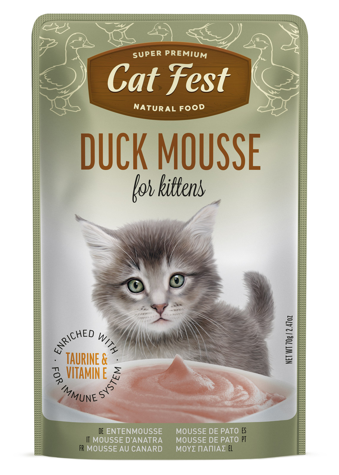 Duck Mousse For Kittens Pouch 70 Gr