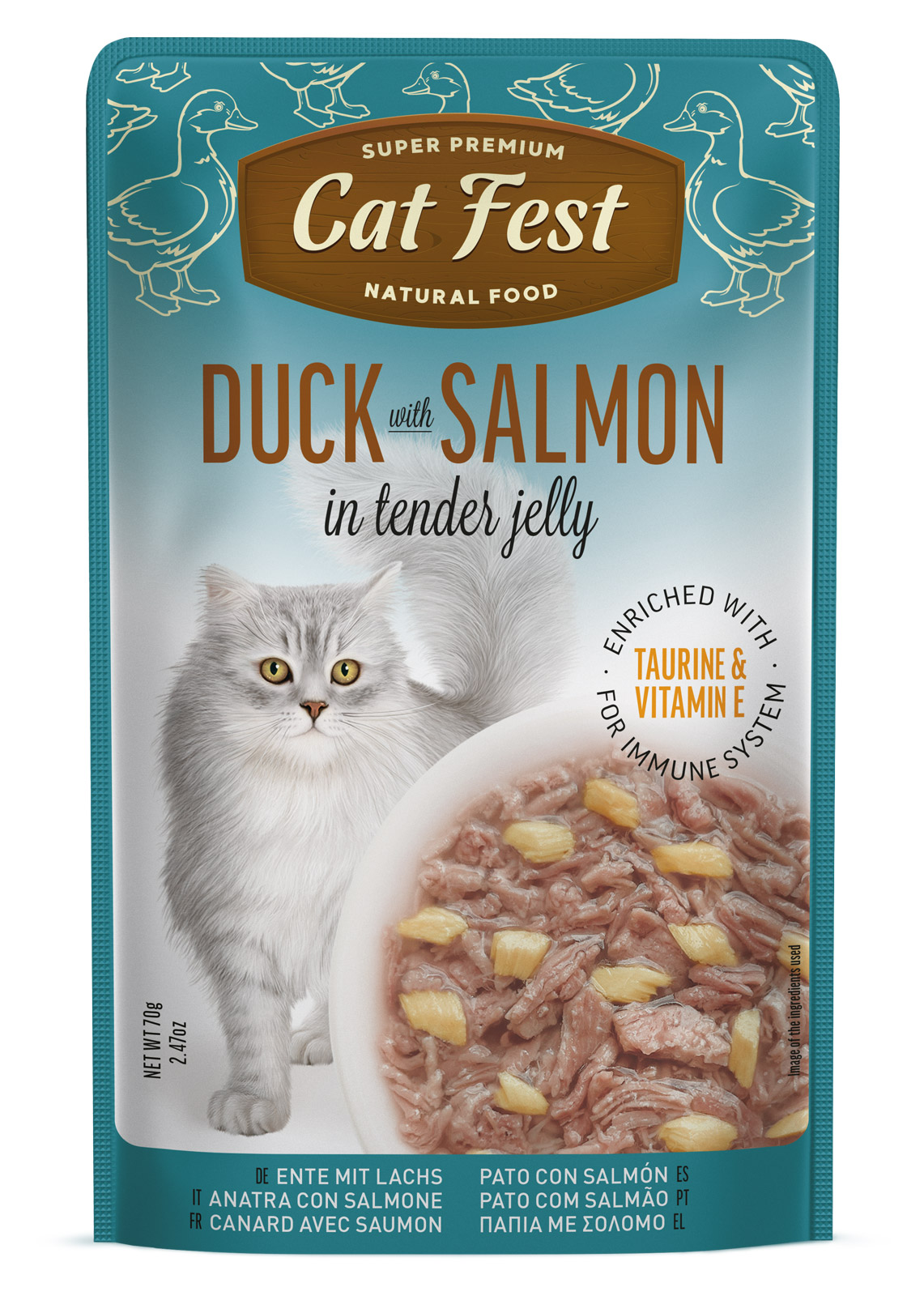 Cat Fest Pouch Duck With Salmon 70 Gr
