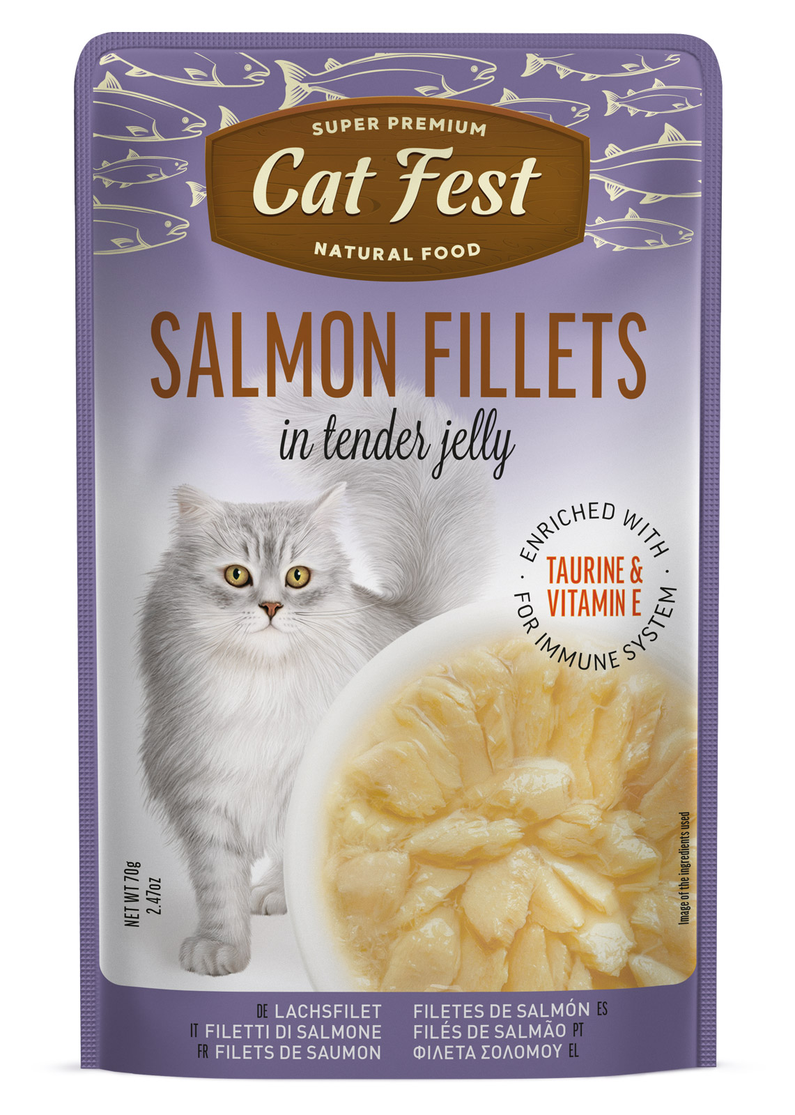 Cat Fest Pouch Salmon Fillets 70 Gr