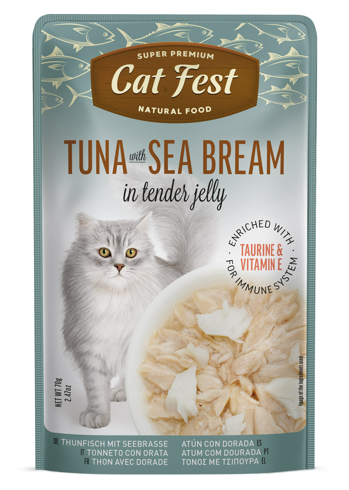 Cat Fest Pouch Tuna With Sea Bream 70 Gr