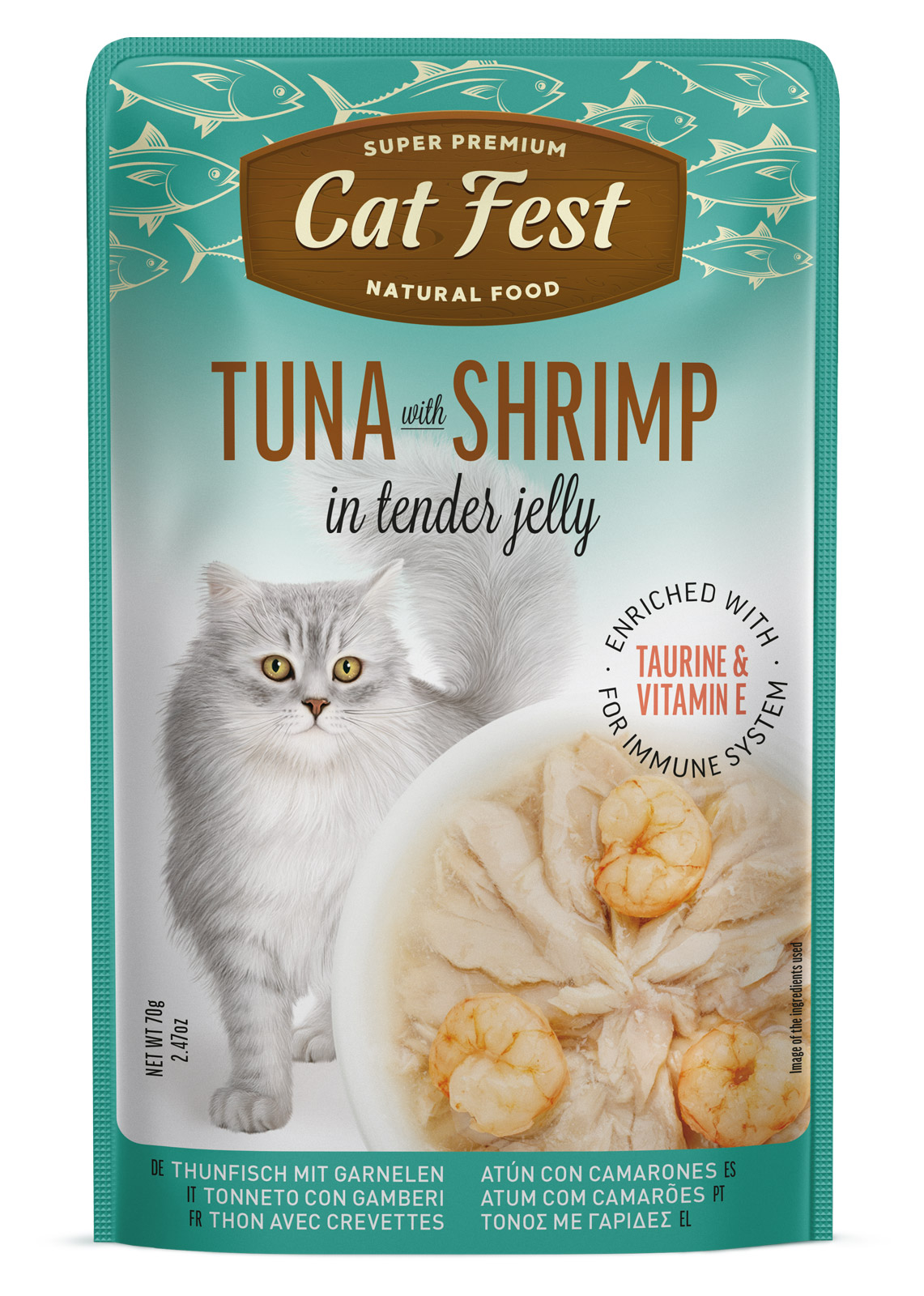 Cat Fest Pouch Tuna With Shrimp 70 Gr