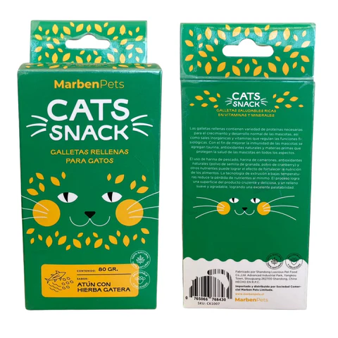 Cat Snack - Galletas Rellenas Atun 80 Gr