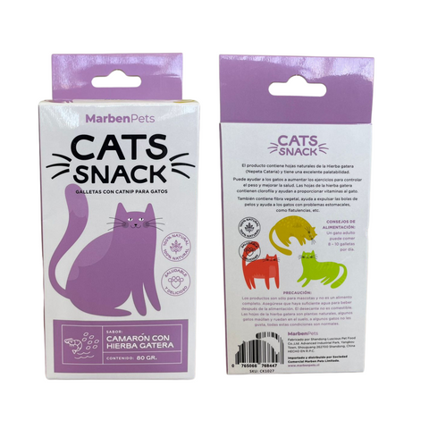 Cat Snack - Galletas Con Catnip Camaron Con Hierba Gatera 80 Gr