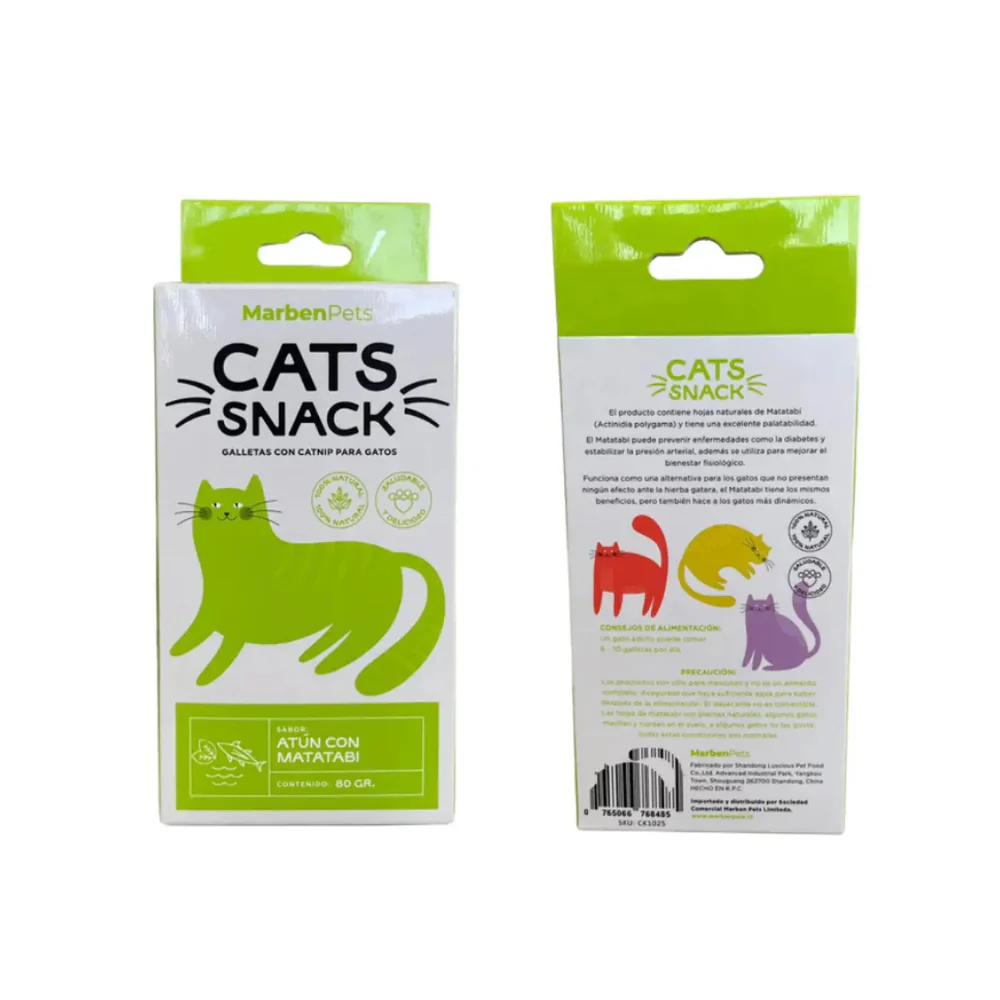 Cat Snack - Galletas Rellenas Atun Con Matatabi 80 Gr