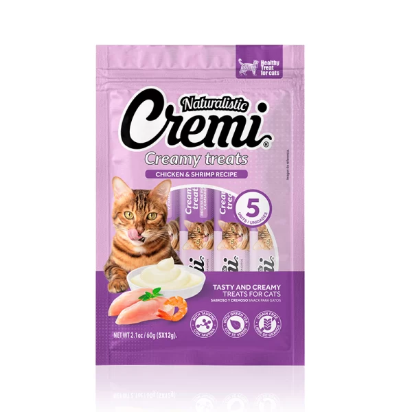 Naturalistic Cremi Pollo y Camaron 5 Und. 60 Gr