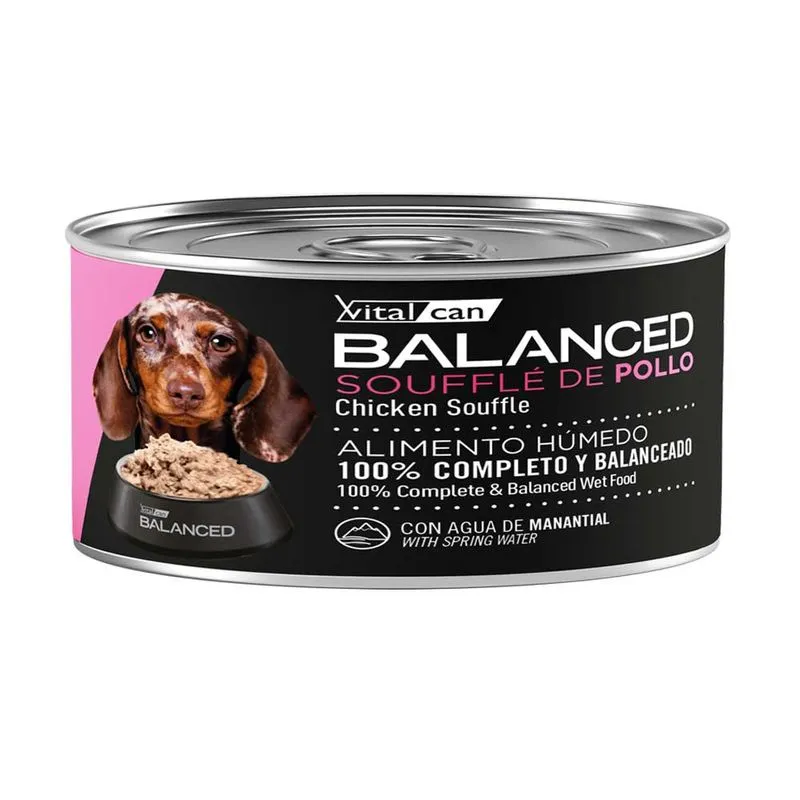 Balanced Souflle Lata Perro Cachorro Pollo 85 Gr