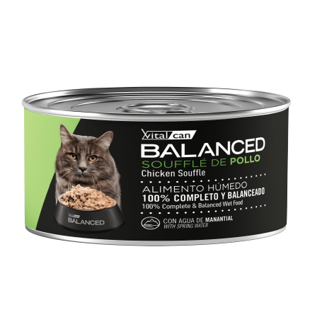 Balanced Souffle Lata Gato Castrado Pollo 85 Gr