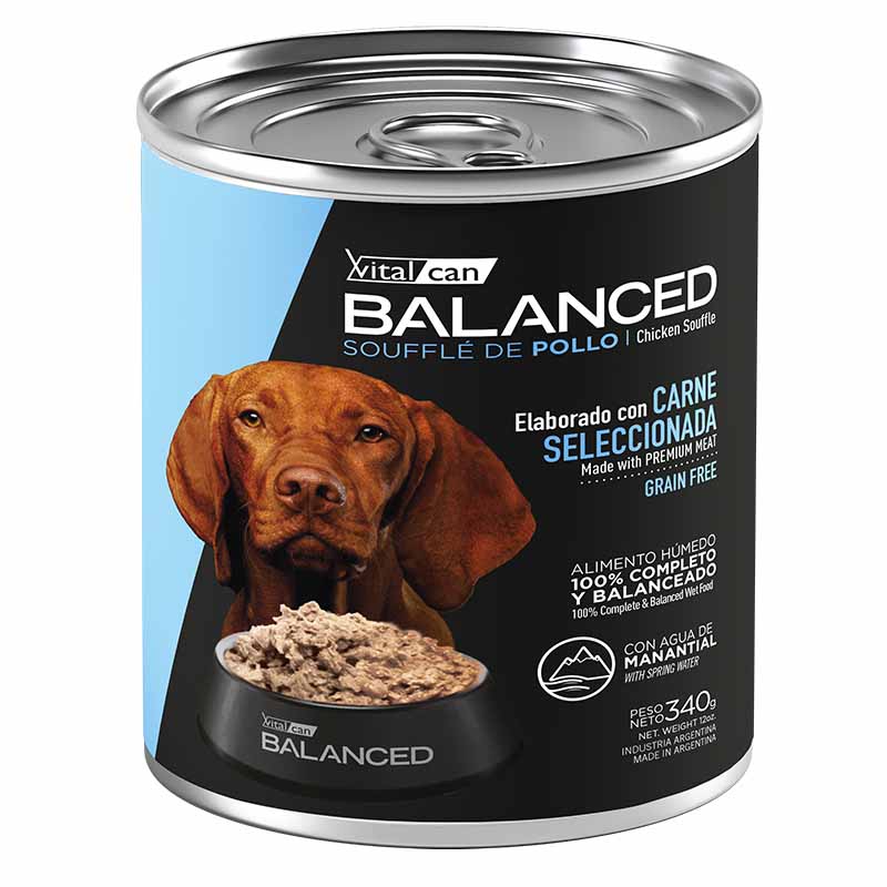 Balanced Souffle Lata Perro Adulto Pollo 340 Gr