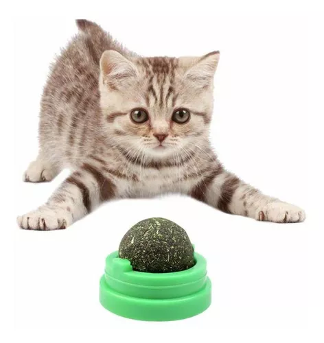 Juguete Bola de Catnip Giratoria Adhesiva