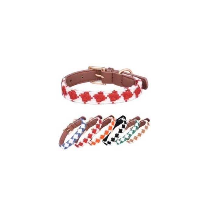 Collar Eco Cuero y Algodon Para Perros y Gatos Desde
