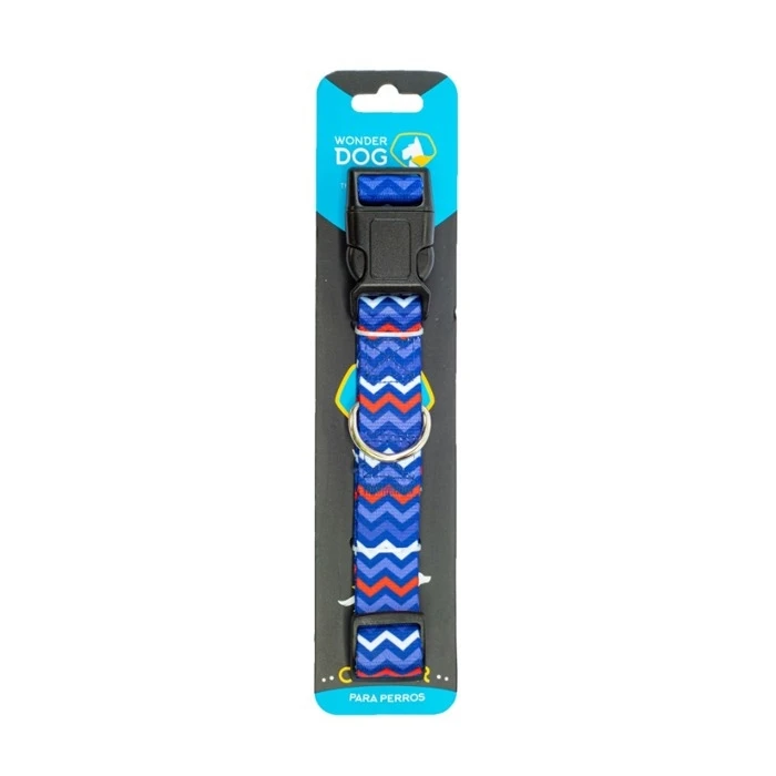 Collar Diseño Geometrico Azul Talla Xl