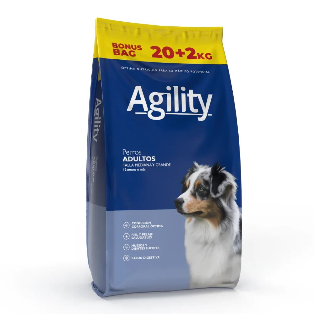 Agility Perro Adulto Active Health Mediana y Grande 20 + 2 Kg