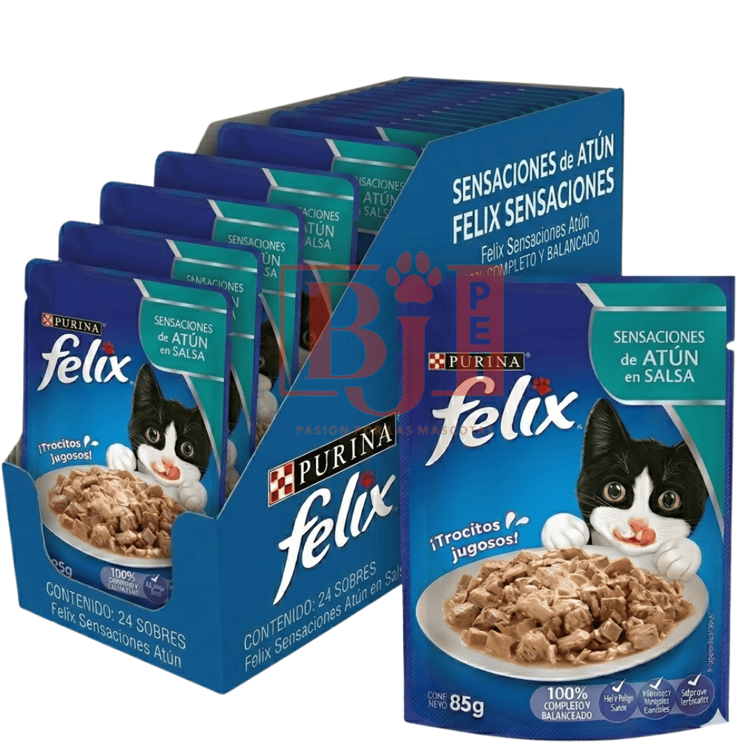 Pack 24 Pouch Felix  Adulto Atun 85 Gr