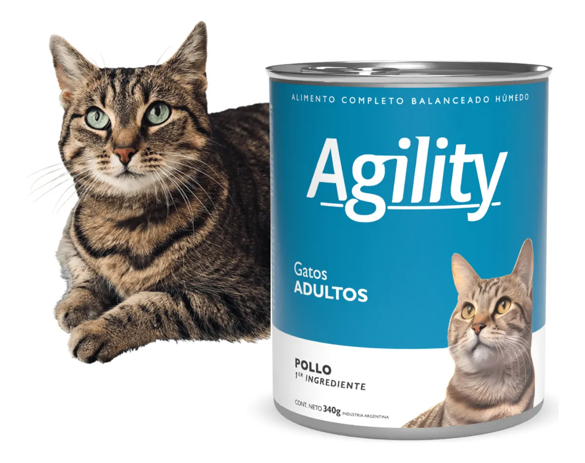 Agility Lata Gato Adulto Pollo 340 Gr