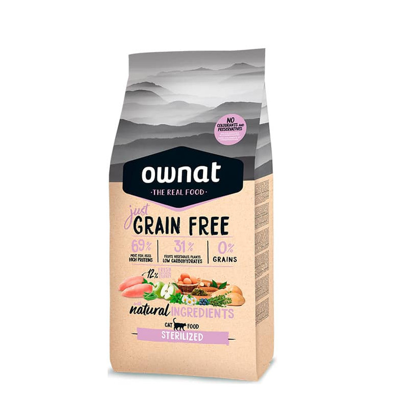 Ownat Just Grain Free Cat Sterilized 8 Kg